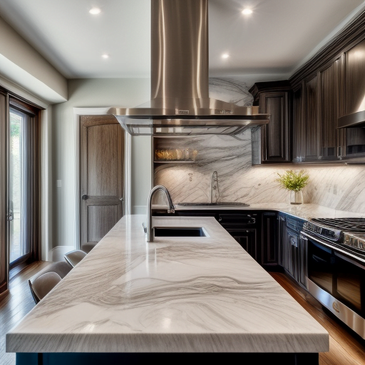 desain marmer atau granit untuk dapur